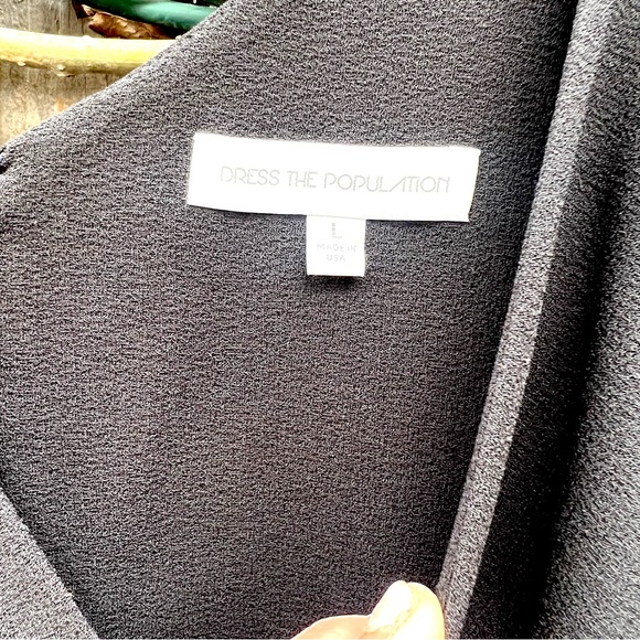 Dress The Population Iris Sleeveless Crepe Slit Gown - Picture 5 of 7